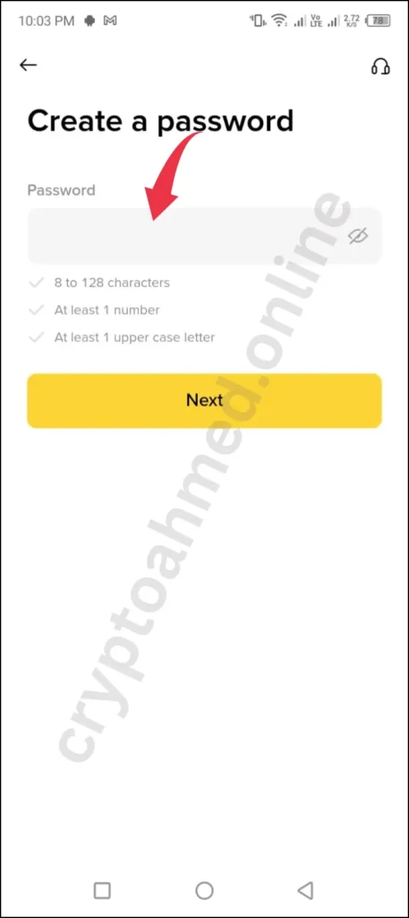 create a strong password
