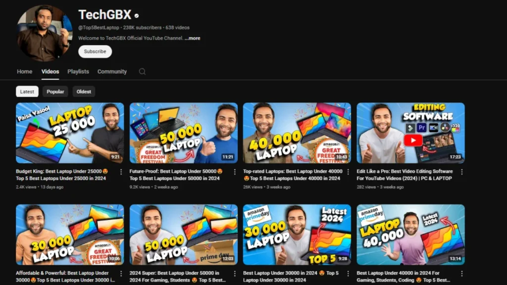 tech GBX YouTube channel for affiliate marketing