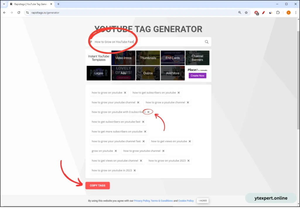 copy tags and use in your video (1)